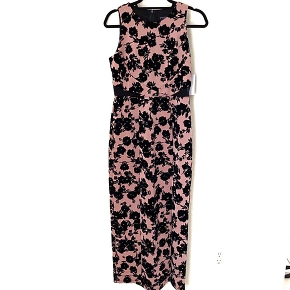 NWT Enfocus Studio Pink Black Velvet Floral Maxi 6 - Picture 3 of 13